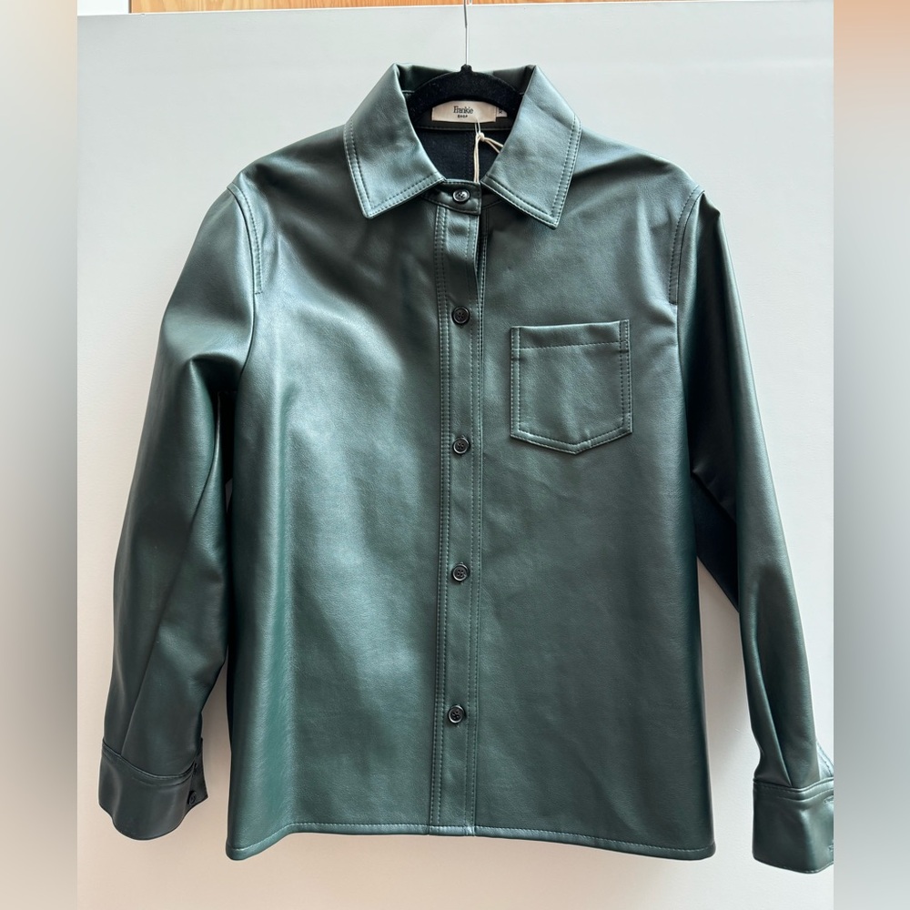 The Frankie Shop - Faux Leather Shirt | Size XS